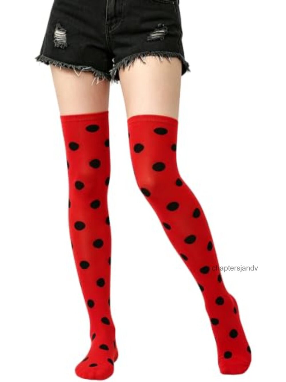 Polka Dot Over Knee Thigh High Socks Halloween Stockings